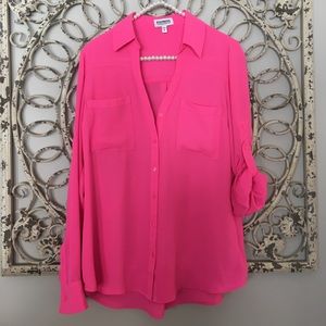 Express portofino pink blouse